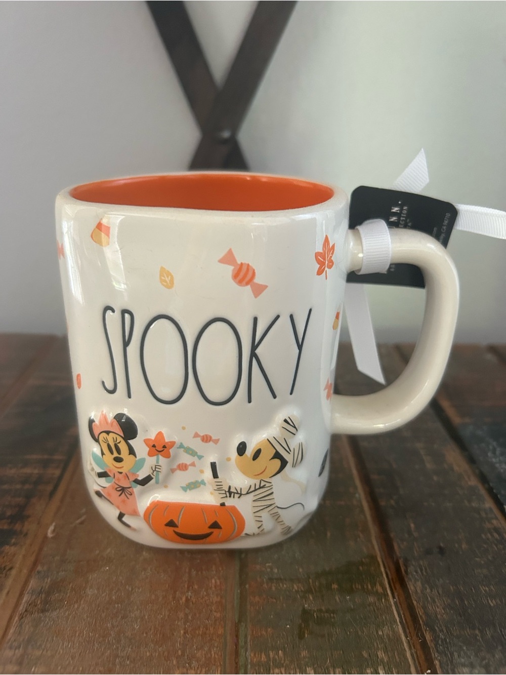 Rae Dunn Disney Mickey And Minnie Mouse SPOOKY Halloween Mug New